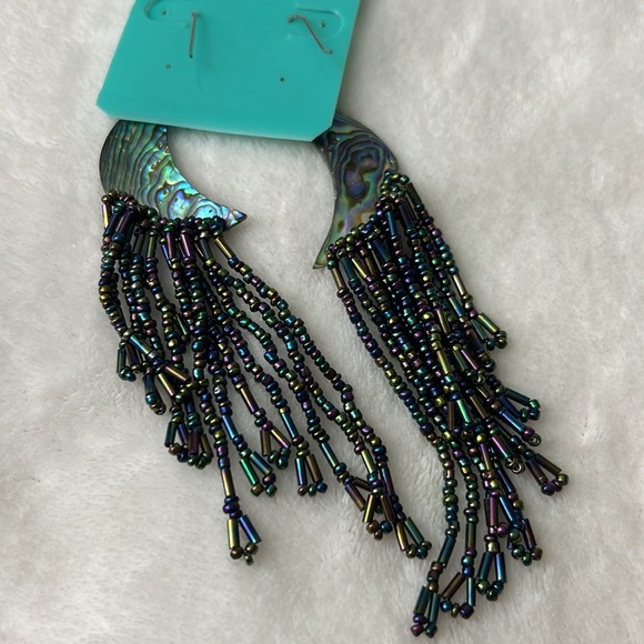 🖤NEW💕Handmade Abalone Shell and tassel earrings - Picture 8 of 10